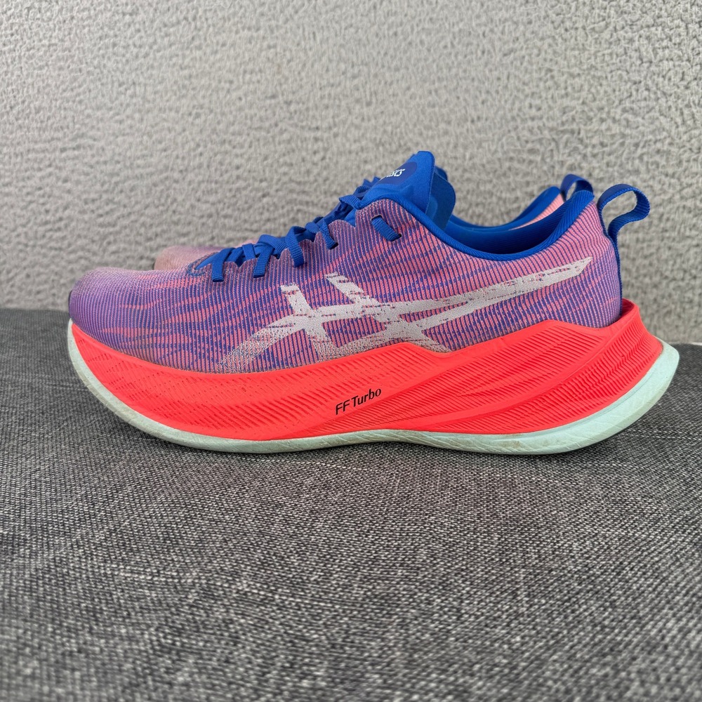 ASICS Superblast Running Shoes Mens 12 Blue Pink Orange 1013A127 FF Turbo
